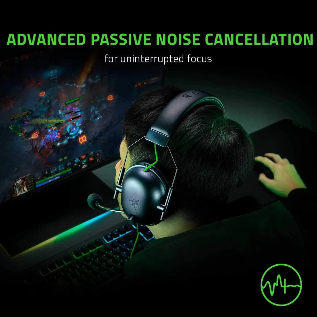 New Razer BlackShark V2 X Wired Esports Headset Advanced Passive Noise Cancellation, 7.1 Surround Sound, Hyperclear Cardioid Mic - 4