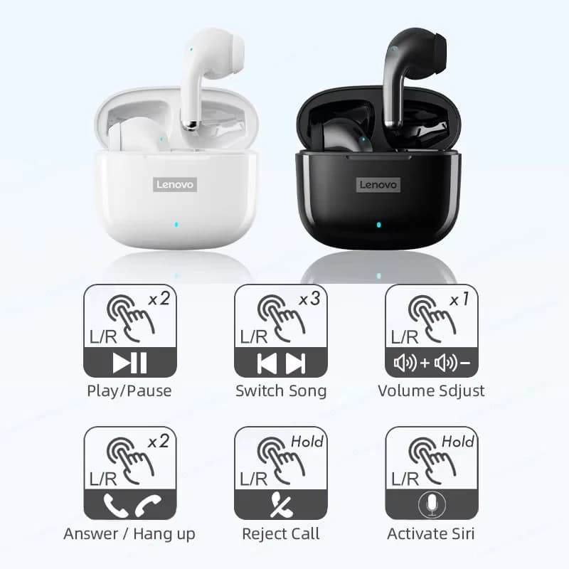 NEW Lenovo LP40 Pro TWS Bluetooth 5.3 Quick Connect Earphones  Ergonomic  Design  Headphones Powerful Transmission Speed Headset - 4