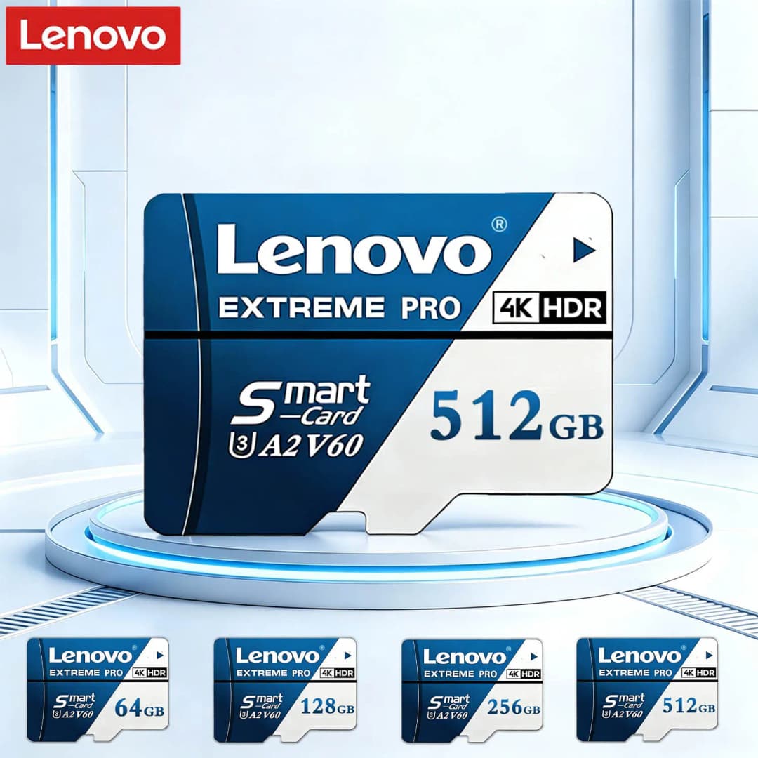 Lenovo Extreme Pro Micro SD Card High Speed Transfer Cartão De Memória 128GB 256GB 512GB U3 V60 TF Flash Card for Camera Drone