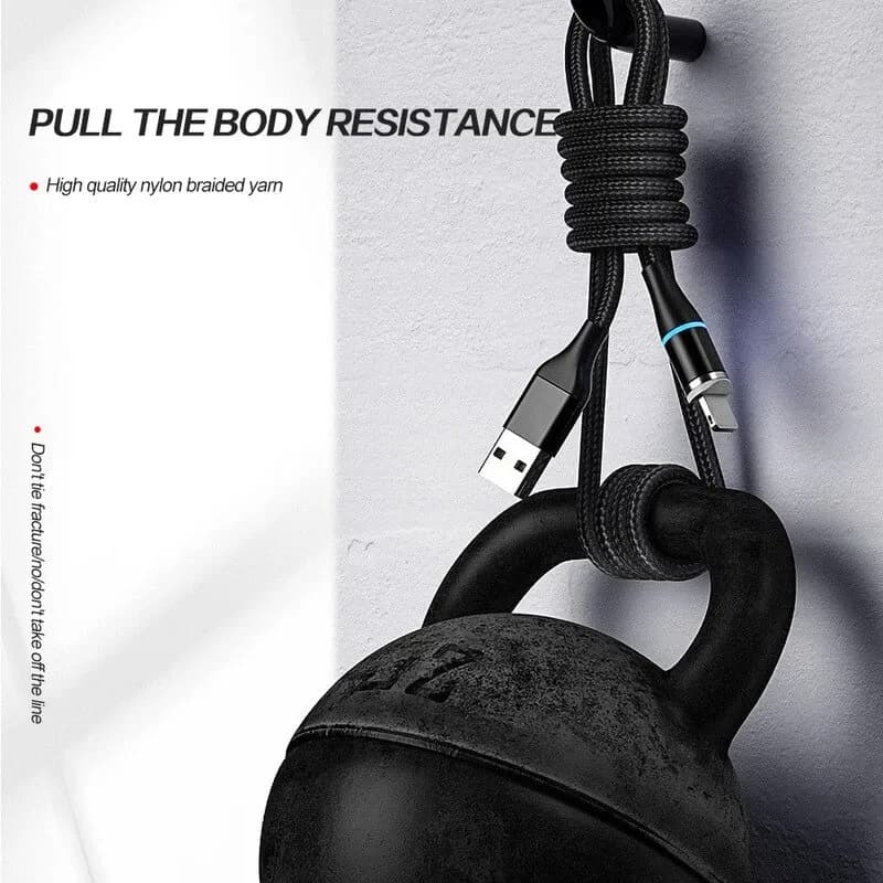 5A كابل بيانات مغناطيسي فائق السرعة 3 في 1 متعدد الوظائف كابل شحن الهاتف المحمول آيفون أندرويد هواوي Typec مضيئة - 6