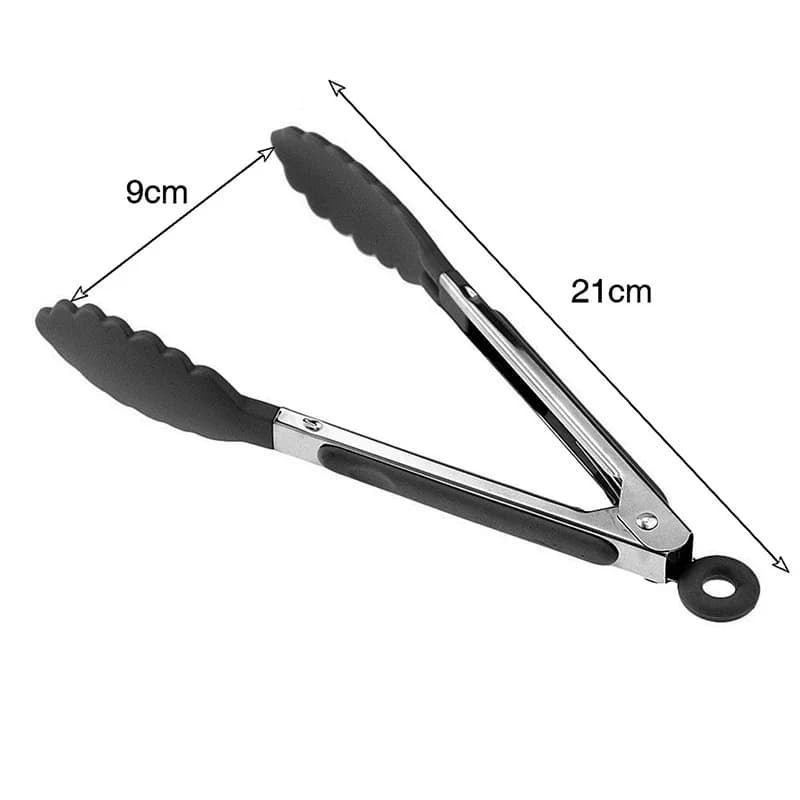 Food Tong Stainless Steel Kitchen Tongs Silicone Nylon Non-Slip Cooking Clip Clamp BBQ Salad Tools Grill Kitchen Accessories - 2