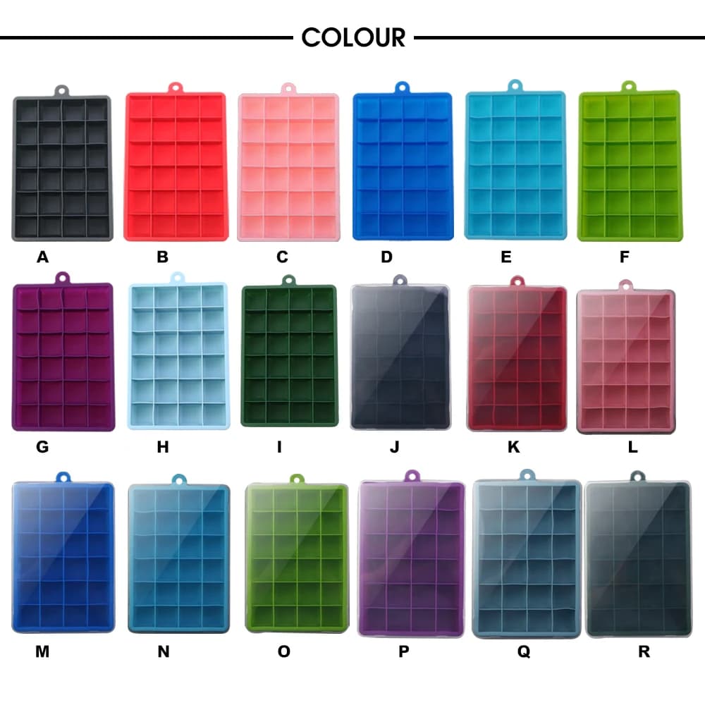 With Lid /No Lid 24-hole Silicone Ice Tray Square Box Auxiliary Food Puree Cheese Jelly Mold Bar Kitchen Tool Cocktail Cube - 5