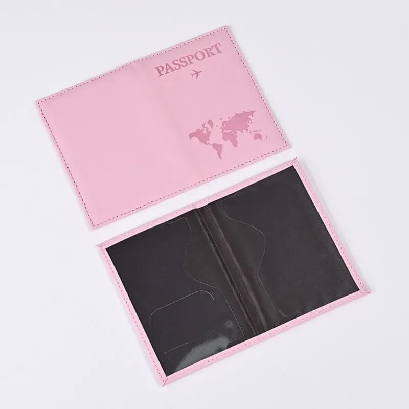 PU Passport Wallet Map Print Passport Holder Flight Ticket Clips ID Credit Card Holder Passport Covers Travel Accessories - 3