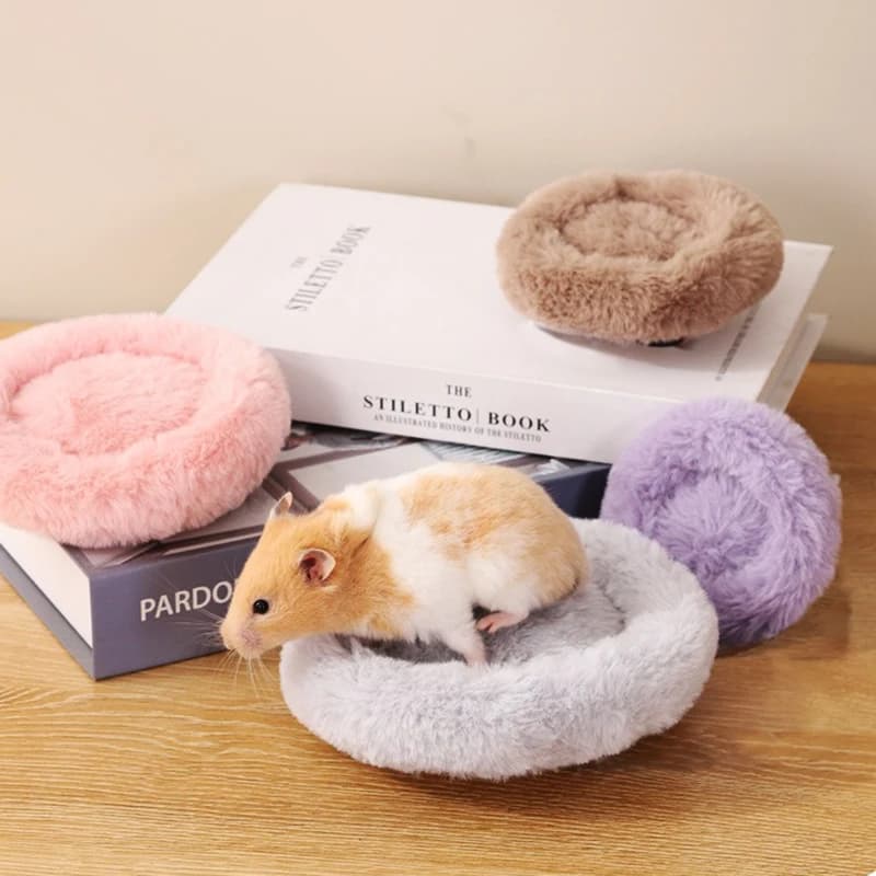 Autumn Winter Round Warm Hamster Nest Mat Bed for Small Animals Hedgehog Squirrel Mice Rats Guinea Pig Cushion Bed Pet Products - 6