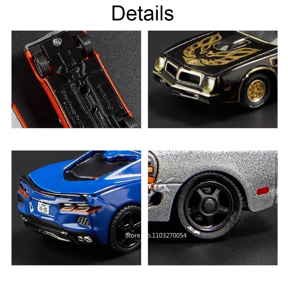سلسلة سيارات رياضية من السبائك مقاس 1:64 Firebird JDM Daytona Stardust Corvette T1 Minivan GT500 نماذج مصبوبة ألعاب هواية جمع الأولاد - 5