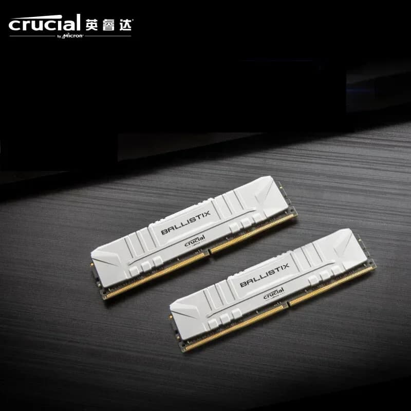 ذاكرة سطح المكتب Crucial DDR4 بسعة 8 جيجابايت و16 جيجابايت و32 جيجابايت بسرعة 3200 ميجاهرتز، ذاكرة Ballistix Platinum Game XMP 2.0، عصا ذاكرة 3200 ميجاهرتز لتشغيل الكمبيوتر - 2
