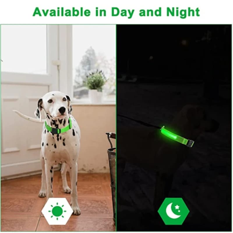 طوق مضيء LED قابل للتعديل طوق كلب مضيء USB قابل لإعادة الشحن وميض مضاد للفقدان/تجنب حوادث السيارات طوق كلاب منتجات الحيوانات الأليفة - 6
