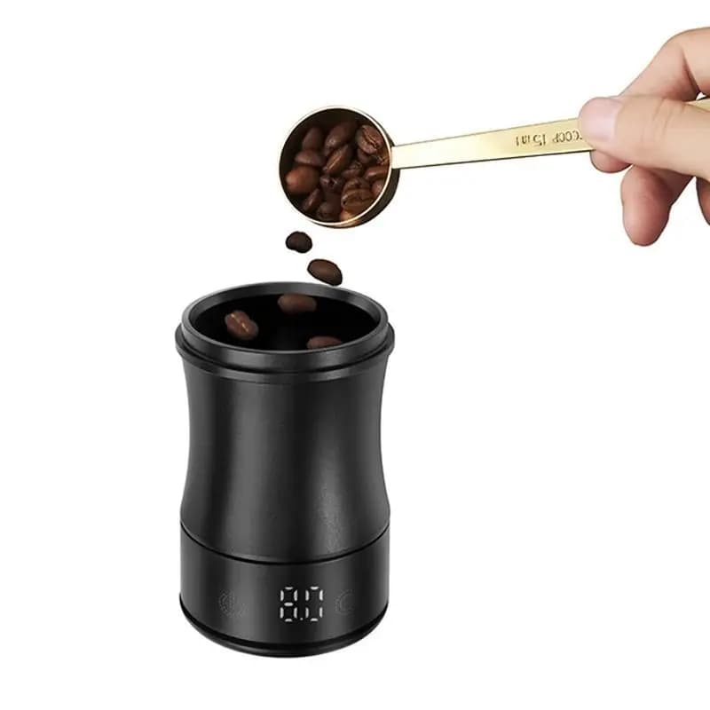 OANKR 58mm Dosing Cup with 0.1g High-precision Coffee Scale Station, 2 IN 1 LED Display Espresso Tools, Chic Barista Tool Gift - 2