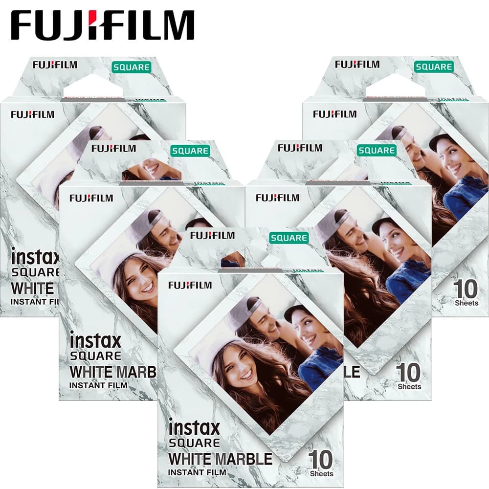 10-50 Sheets Fujifilm Instax Square White Marble Frame Film Photo Paper For SQ1 SQ10 SQ6 SQ20 Instant Film Camera Share SP-3