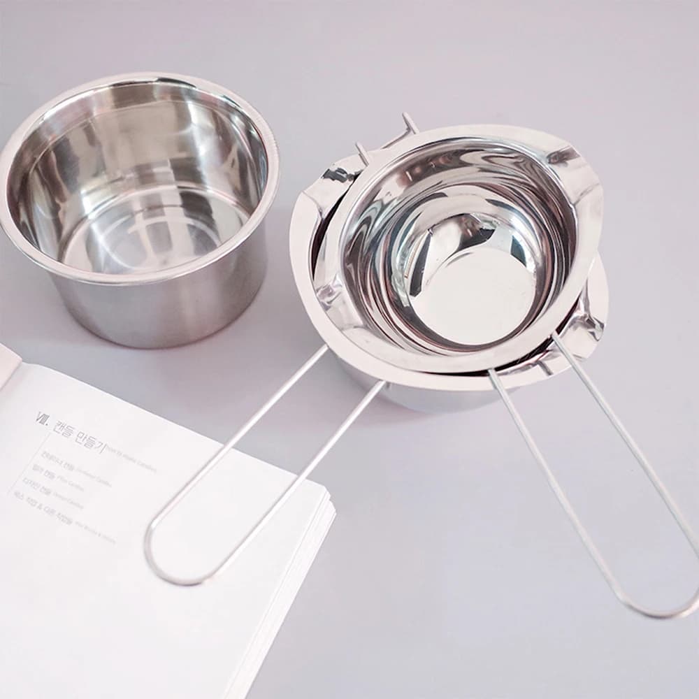 400/600ml Candle Wax Melting Boiler Pot with Heat Resistant Handle for Melting Chocolate Candy and Candle Making Supplies