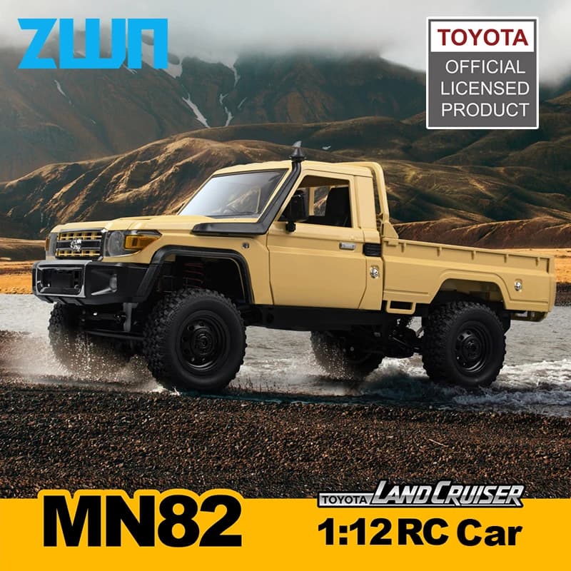 ZWN MN82 سيارة Rc كلاسيكية 1:12 مع إضاءة LED، محاكاة كاملة، LC79، 4WD، تحكم عن بعد، مركبة لاقط، نموذج لعبة