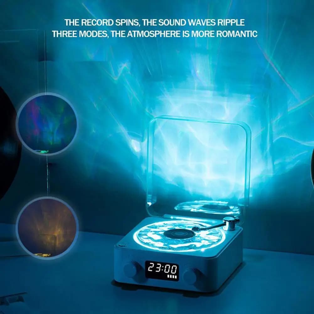 سماعة بلوتوث صغيرة ريترو لإلغاء الضوضاء، محمولة، مساعدة على النوم، مع إضاءة RGB - 2