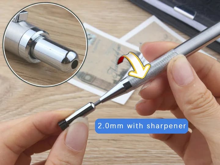 قلم رصاص ميكانيكي معدني احترافي للرسم 0.3/0.5/0.7/0.9/1.3/2.0/3.0 ملم - 4