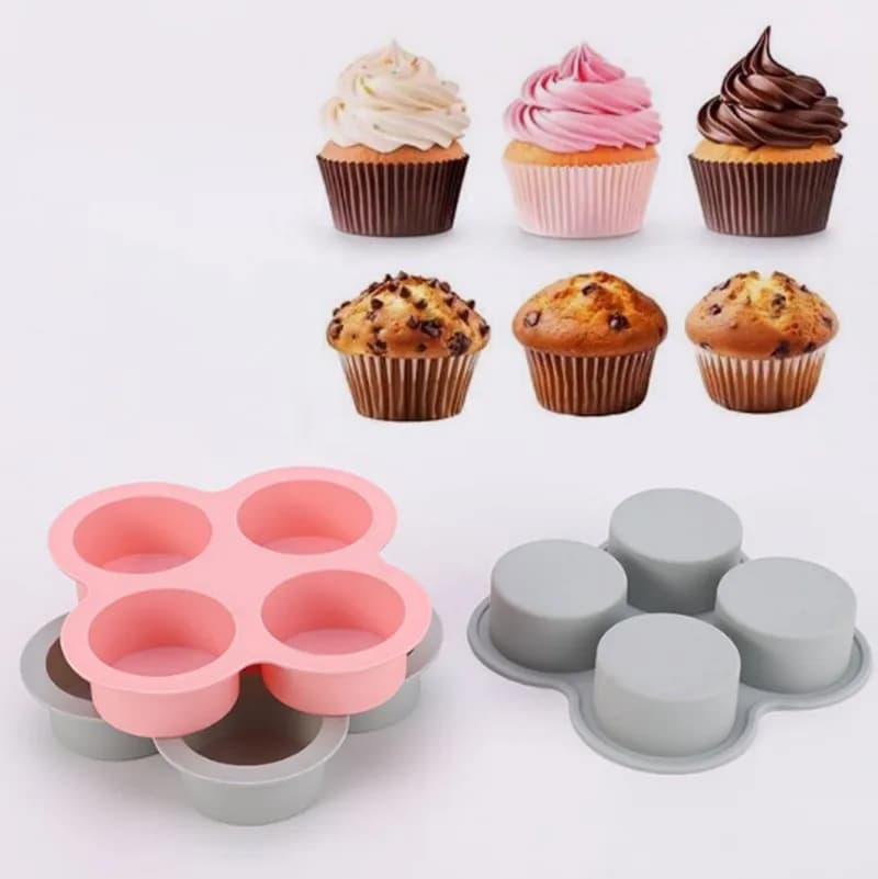 1 قطعة قابلة لإعادة الاستخدام سيليكون الهواء المقلاة قالب البيض غير عصا قوالب كب كيك لفرن محمصة الهواء ، اكسسوارات المقلاة الهوائية للخبز - 5