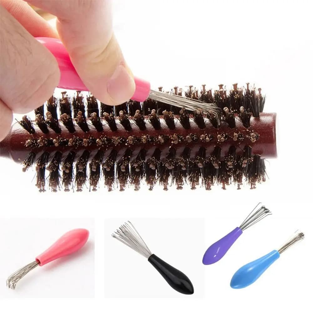 Hand Tool Comb Hair Brush Cleaner Multifunctional Embedded Beauty Tools Comb Cleaning Brush Cleaning Supplies Plastic Handle - 2