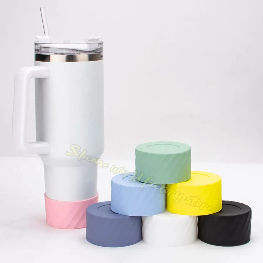 SW 7.5/7CM Silicone Cup Bottom Cover for Stanley 40oz/30oz Tumbler Quencher Adventure for IceFlow Flip Straw Water Bottle Sleeve - 2
