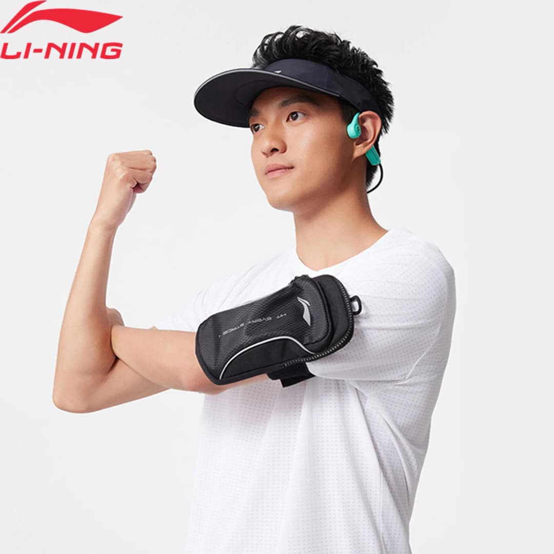 Li-Ning Unisex Running Arm Pack Polyester 100*15*190mm Convenient Stylish LiNing Men Women Reflective Arm Bags ABDV087