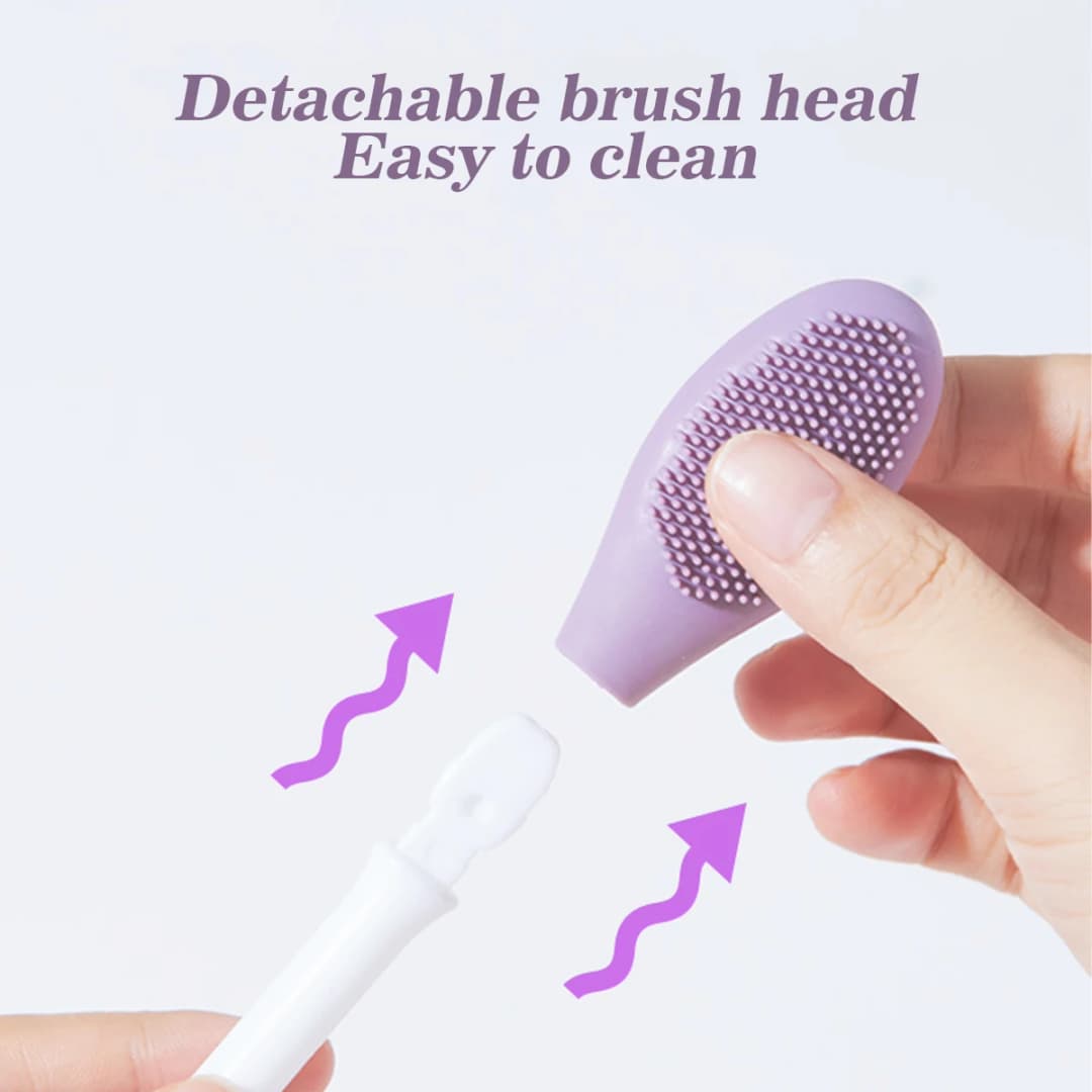 Silicone Facial Cleansing & Mask Brush 2 In1 Facial Skin Care Scrub Exfoliator Scrub Pore Blackhead Deep Cleaning Tools - 6