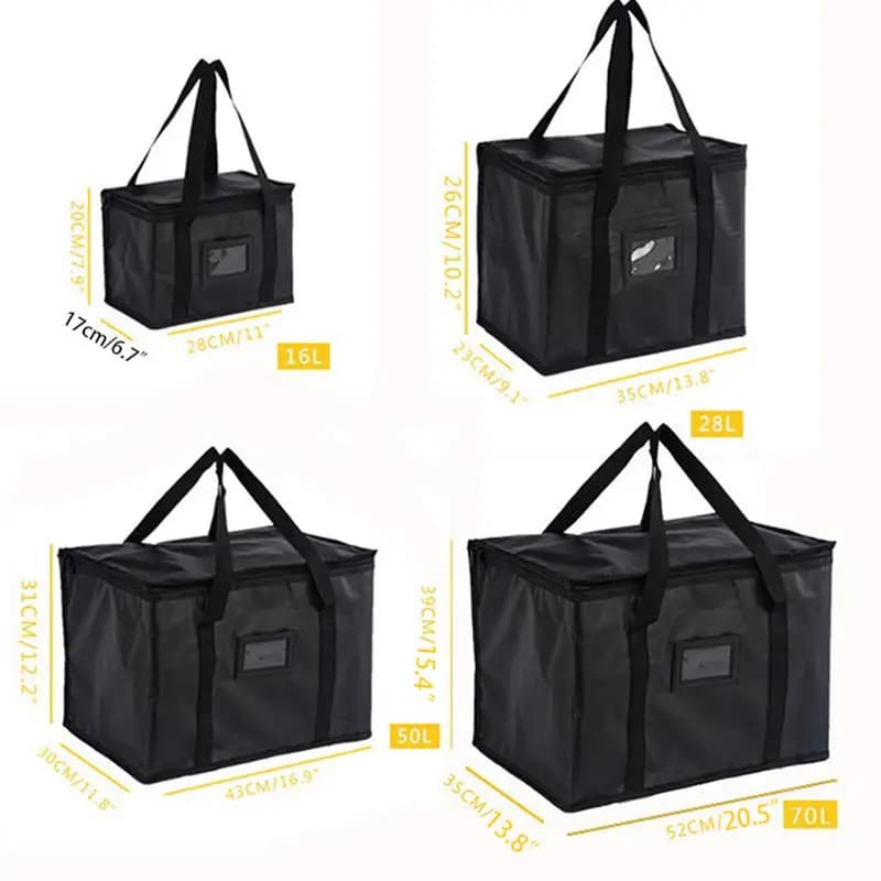 70L Insulated Thermal Cooler Bag Insulation To Keep Cold Large Capacity Portable Lunch Bag Zip Picnic Camping Tin Foil Food Bag - 6