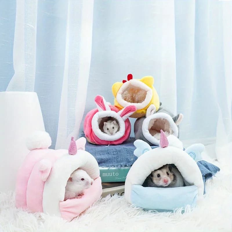 Hamster Nesting House Golden Bear Sleeping Bag Cotton Nest and Sleeping Bag Keep Hamster Warm and Cozy - 3