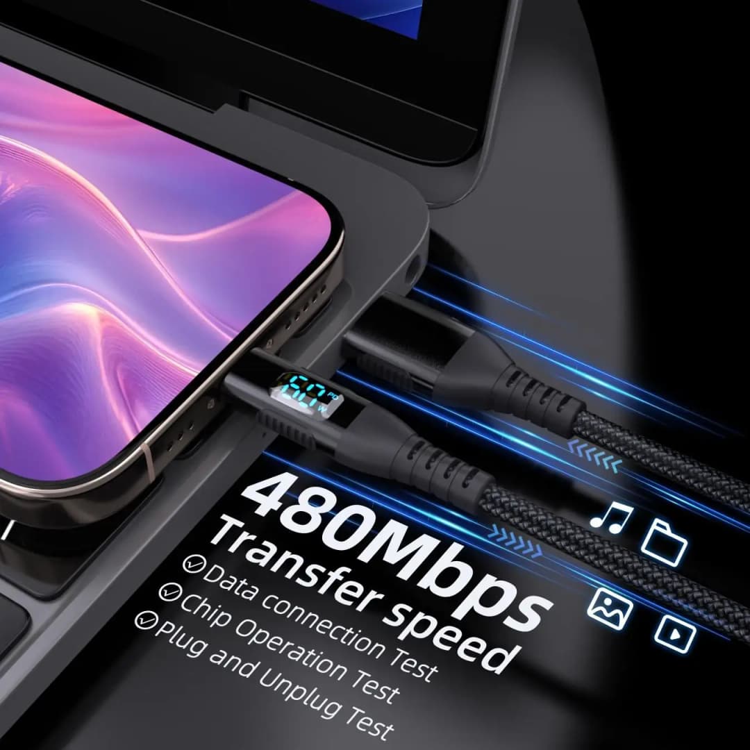 LAIHONEN 1/2 قطعة كابل شحن سريع من USB-C إلى USB-C، نايلون مضفر، لسلسلة آيفون 15، وسامسونج S21-S8 ونوت20-7 وA71 وA51 وA32 وLG موتو PS5 - 3
