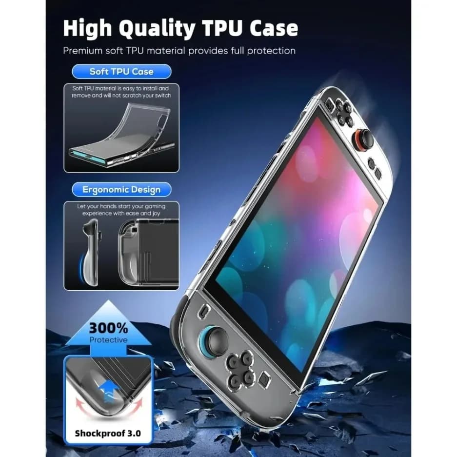 حافظة صلبة شفافة لجهاز NS Switch 2 Joycon تحكم سبليت الغطاء الواقي الجلد شل حامي للتبديل 2 الملحقات - 4