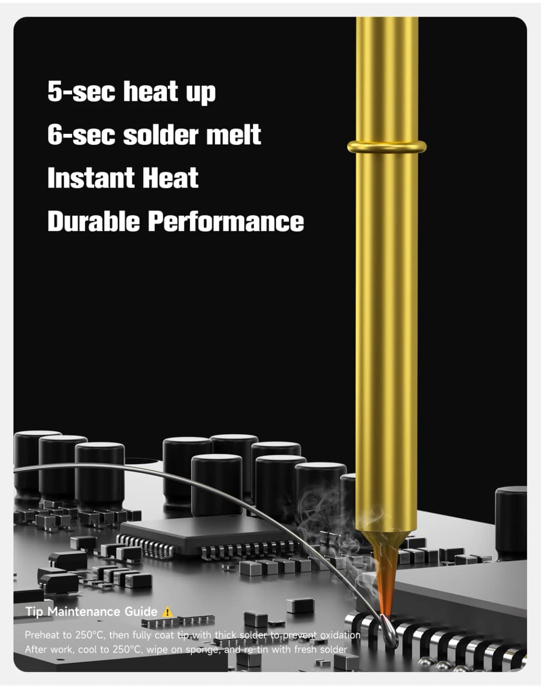 MECHANIC OT-TI TS SK soldering iron tips with external heating for fast heating, suitable for T12 series soldering stations - 2