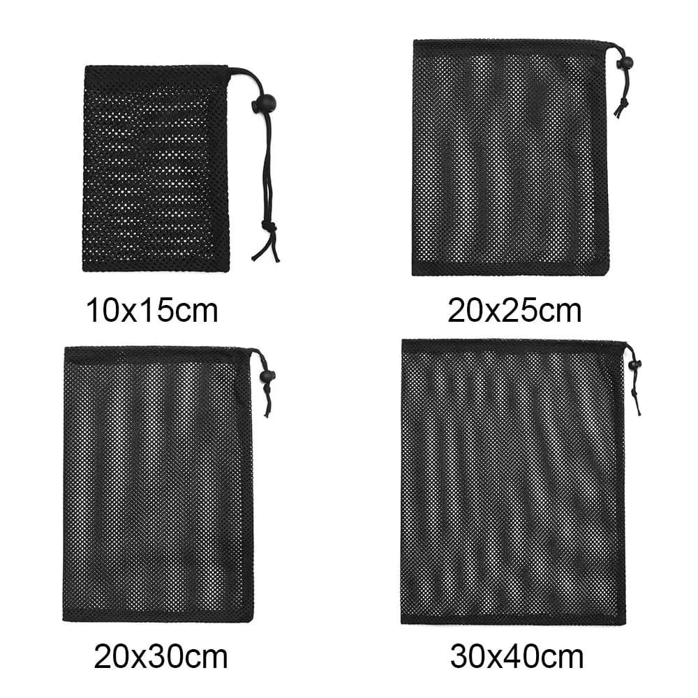 Mesh Drawstring Pouch Durable Nylon Storage Bag Multi Purpose Home Travel Outdoor Activity Pouch Stuff Sack Laundry Bag - 2
