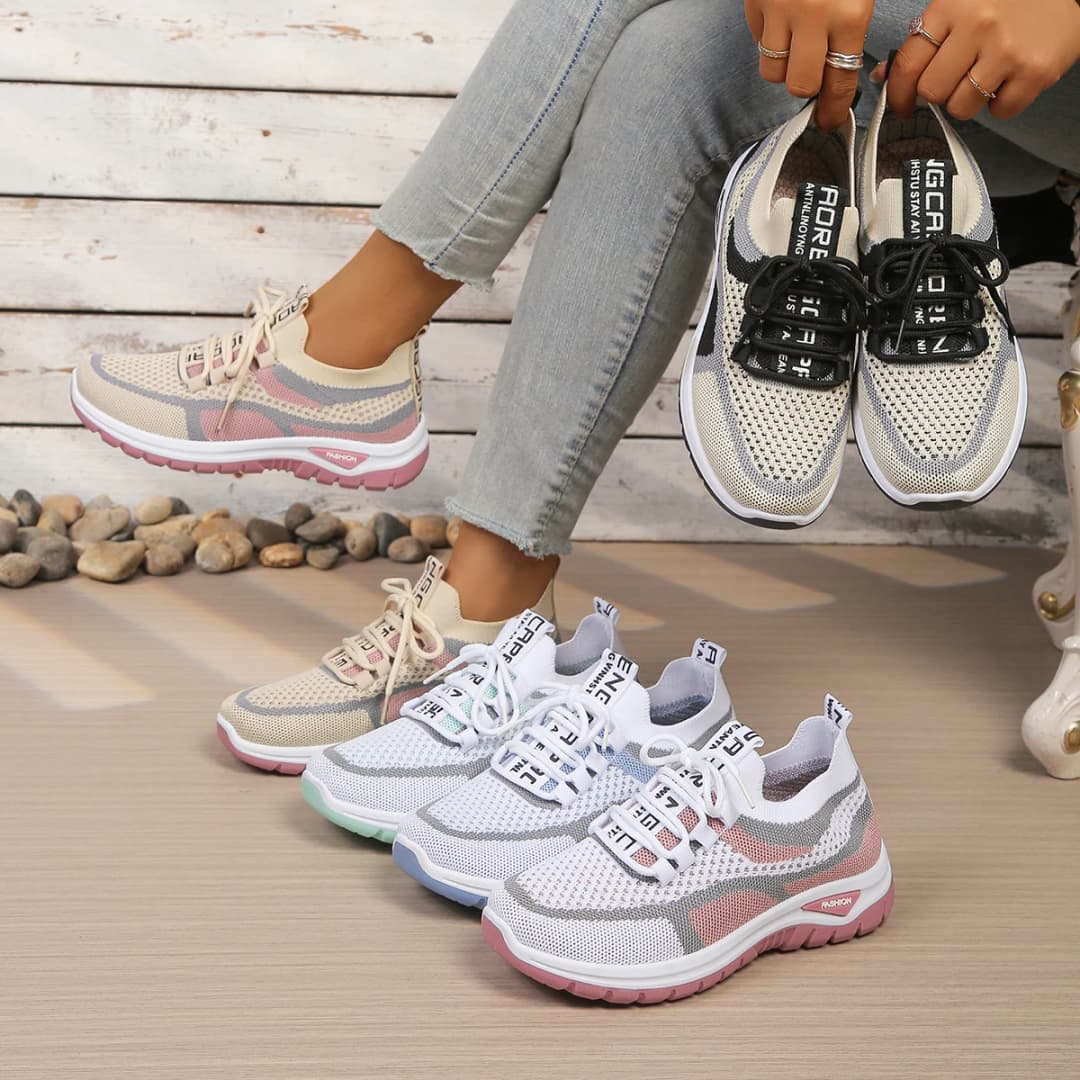 أحذية نسائية صيف 2026 حذاء رياضي كاجوال نمط جديد حذاء فردي بلونين، أحذية عمل كاجوال وعصرية متعددة الاستخدامات - 6