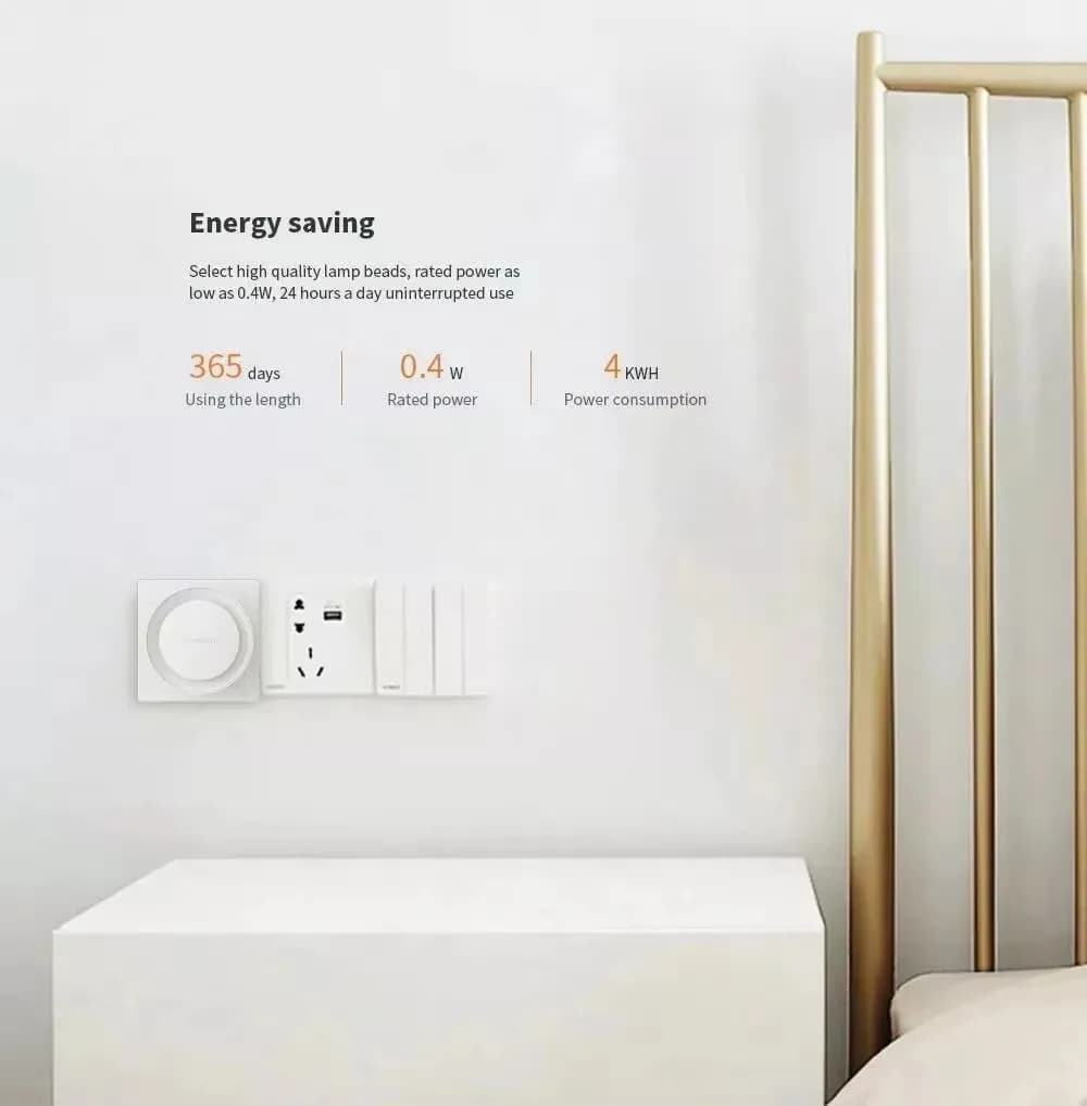 Yeelight Smart Night Light Intelligent Recognition Energy Saving Lighting Low Power Consumption Light Sensor EU plug - 4