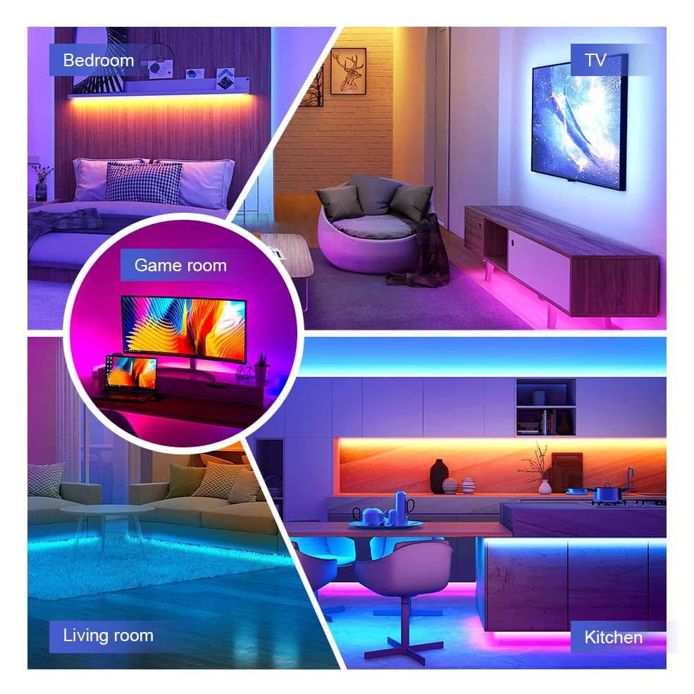 Smart LED Strip Lights RGB 5050 Tuya WiFi Zigbee Phone Control USB LED Flexible Ribbon Tape for TV Backlight Room Home Party - 6