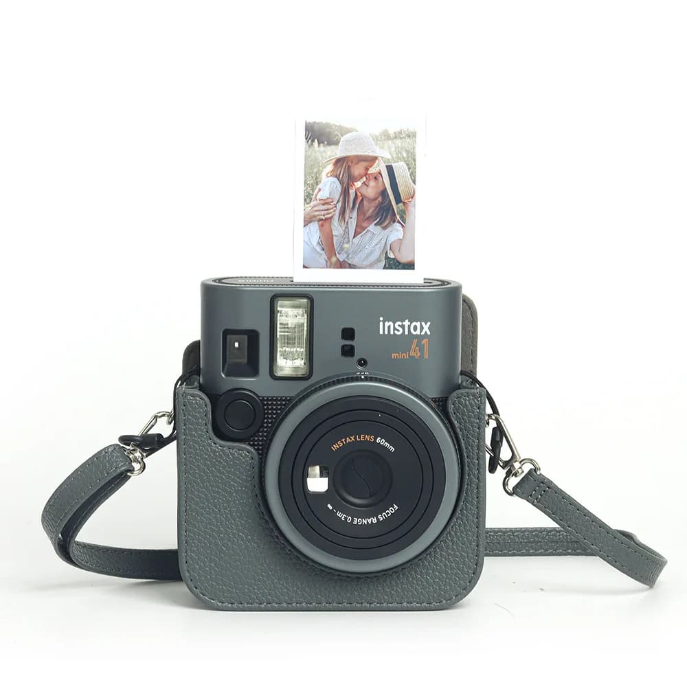 Fujifilm Instax Mini 41 Camera Bag+5Pcs Mini Magnets+Leather Storage Box Retro Leather Crossbody Bag Accessories Brown / Black - 2