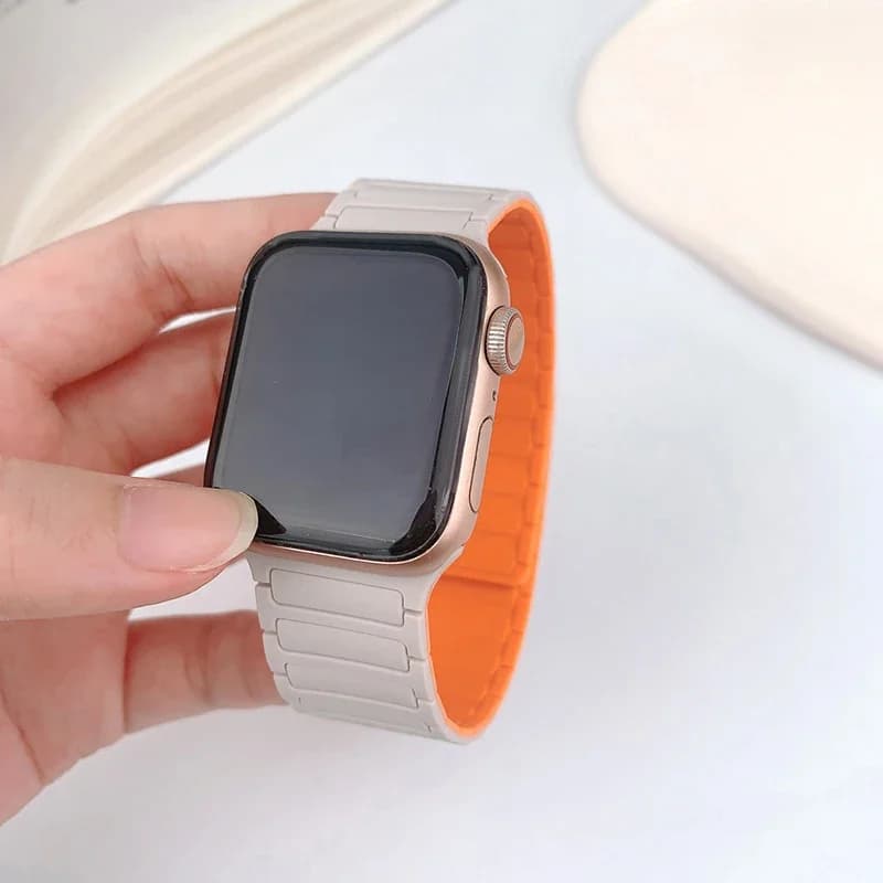 Magnetic Loop for Apple Watch Bands 44mm 40mm 49mm 45mm 41mm 38mm Silicone Bracelet iWatch Series 9 8 7 6 5 4 3 Se ultra 2 strap - 5
