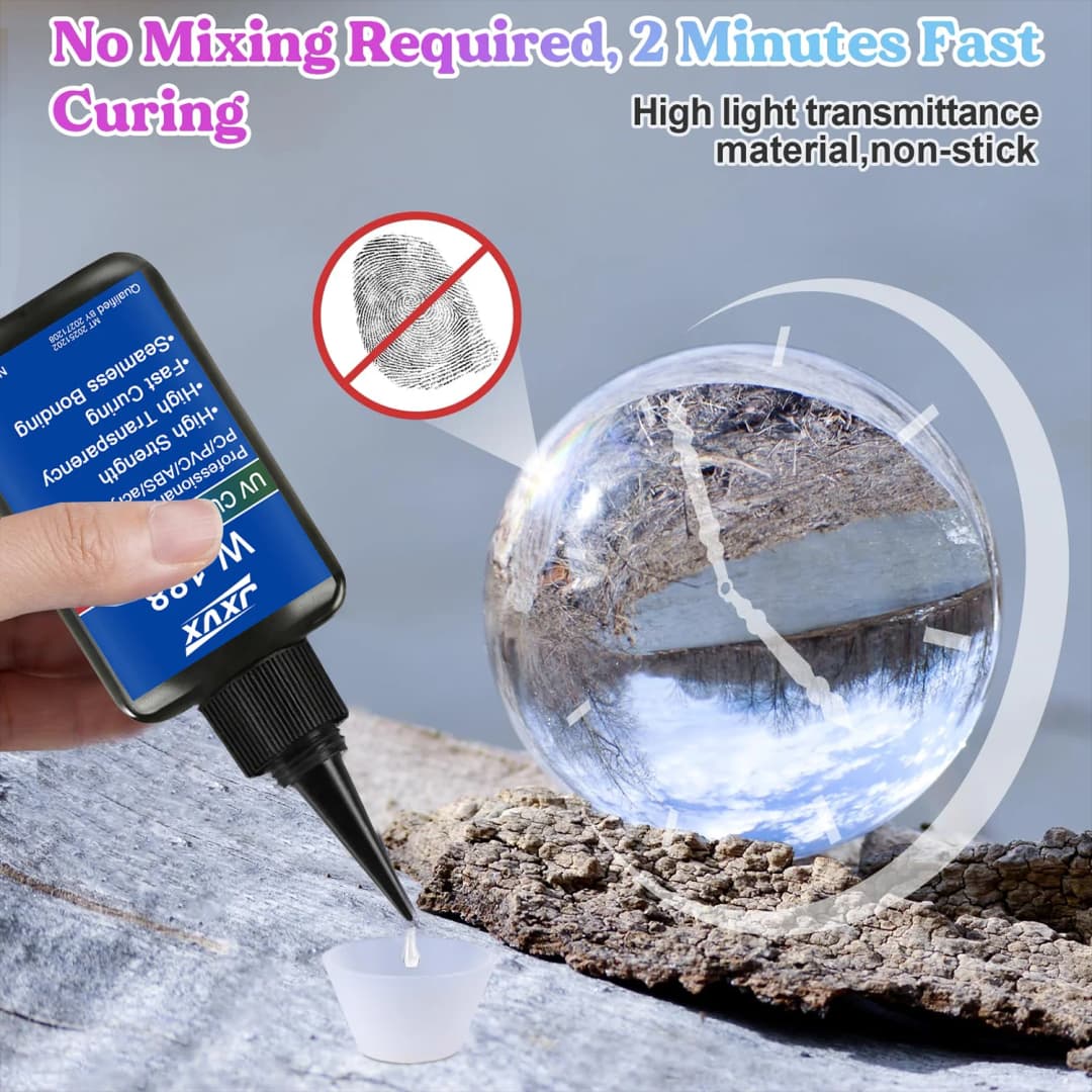 1.76oz UV Resin kits with lamp Epoxy Resin Glue  waterproof, UV-enhanced curing DIY Jewelry Making High Transparency Fast Drying High Hardness For Bonding Glass Metal Wood DIY Crafts Decor 1-5pcs. - 2