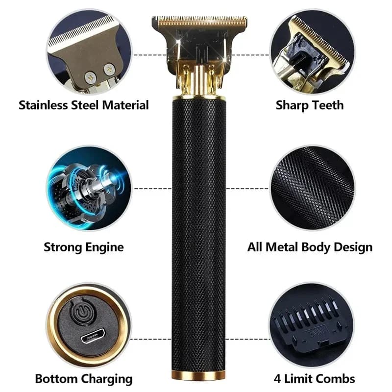 Electric Hair Cutting Machine And the accessories  T9 Clipper Hair Rechargeable Man Shaver Trimmer For Men's Barber Professional - 2