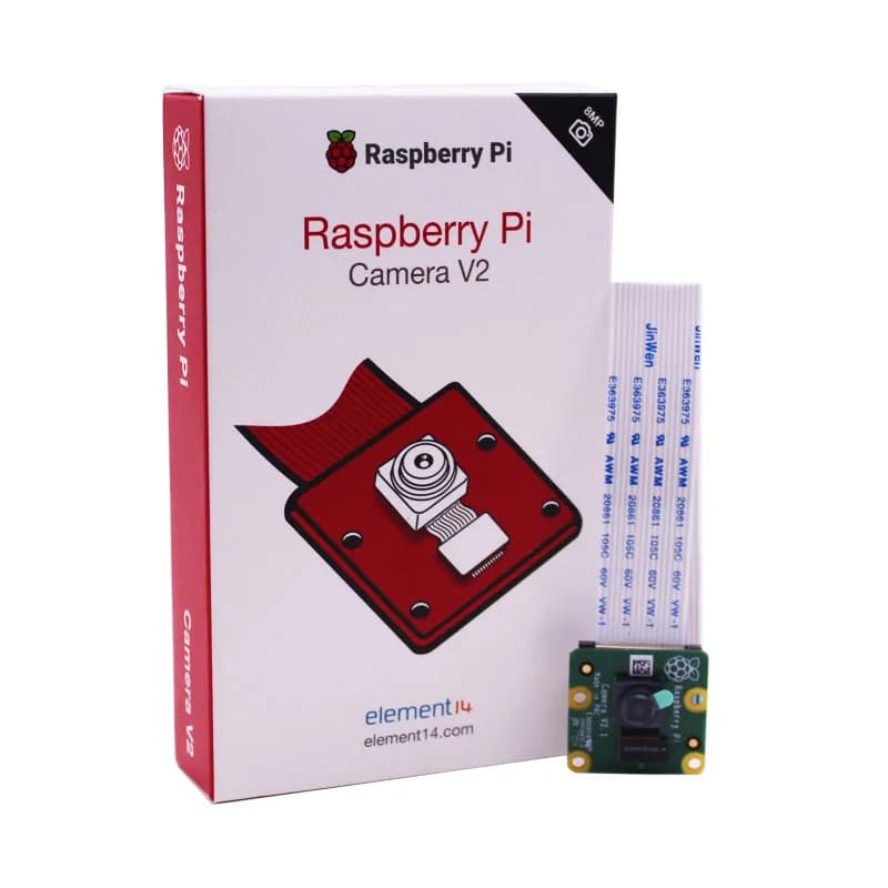وحدة كاميرا Raspberry Pi الرسمية الإصدار V2 (إصدار RS/E14) - 8 ميجابكسل سوني IMX219 متوافقة مع Pi 4B/3B+/3B مع كابل CSI - 5