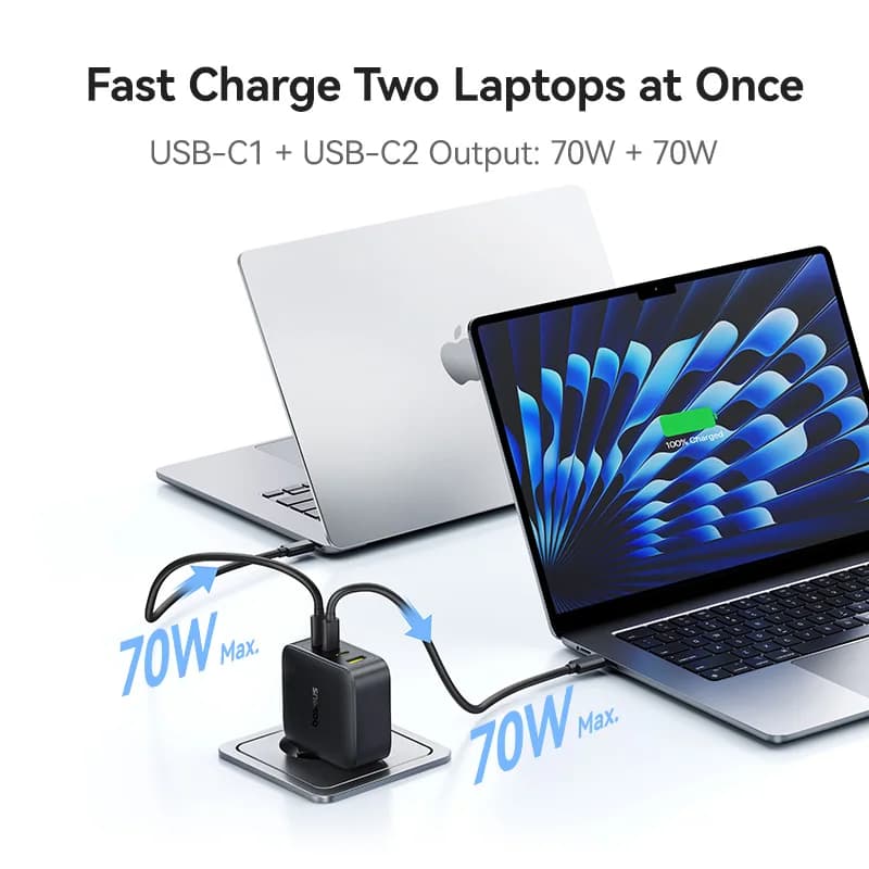 【New Sale】Baseus 140W GaN Charger PD Charger USB C Charger Fast Charge For Macbook Tablet Phone Charger For iPhone 17 16 15 14 - 3