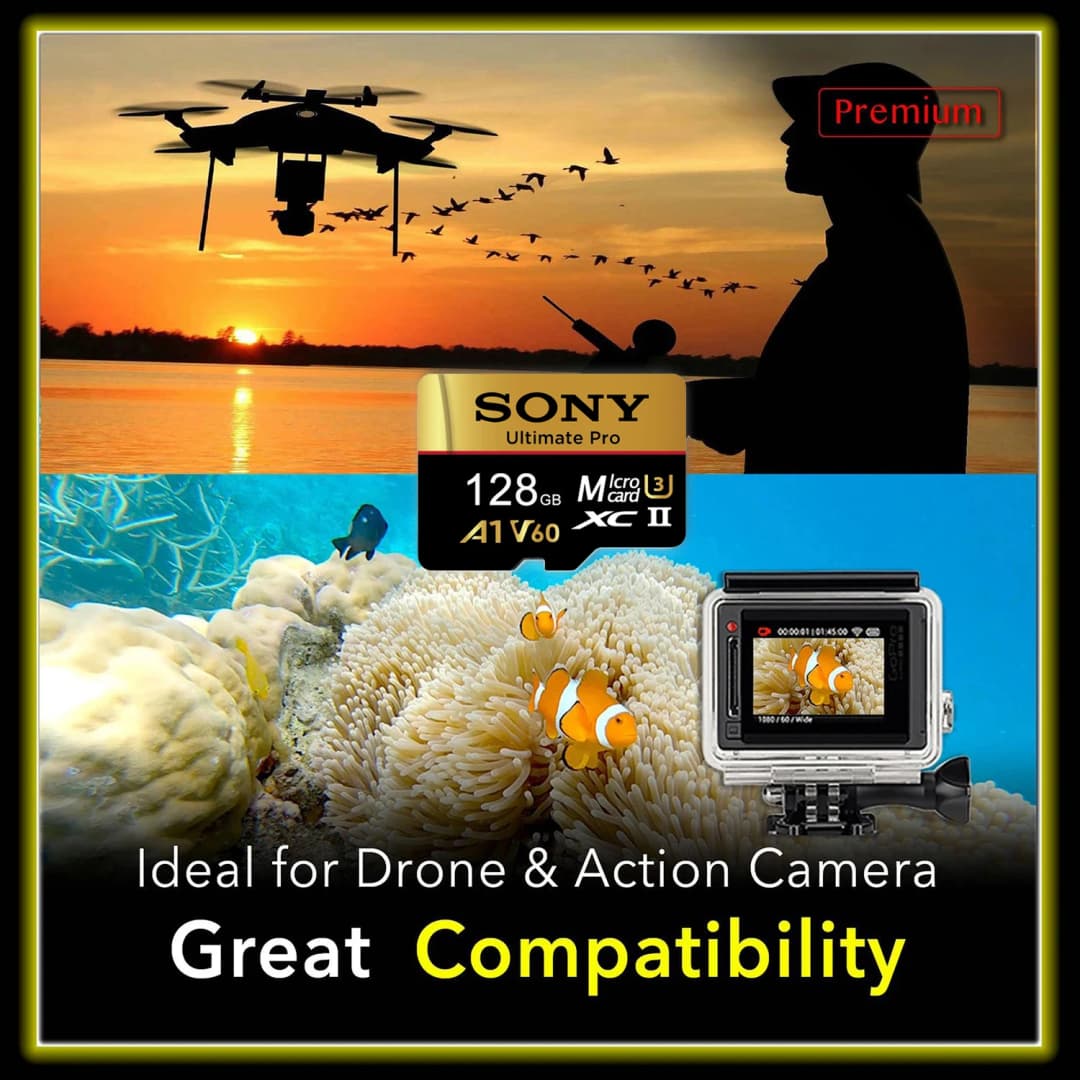 بطاقة ذاكرة Sony Micro SD بطاقة TF عالية السرعة للهاتف وكاميرا الطائرة بدون طيار 1 تيرا بايت 512 جيجا بايت 128 جيجا بايت 64 جيجا بايت فئة 10 V60 U3 - 5