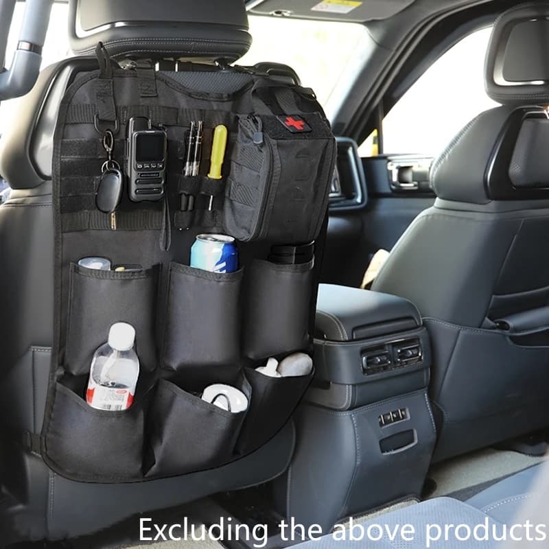 High Quality Multifunction 55*37CM 600D 6PCS In 1 Car Back Seat Tactical Hanging Storage Organizer - 2