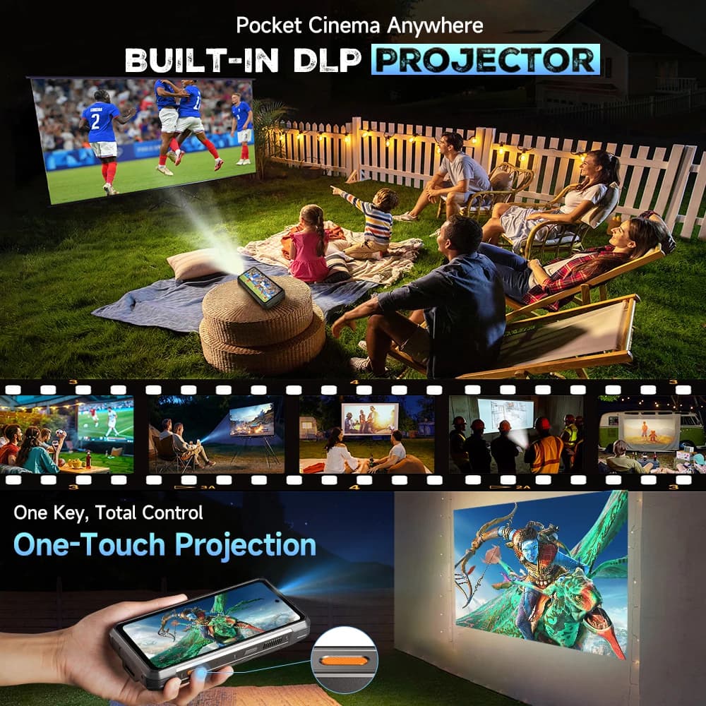 【العرض الأول عالميًا】 يوليفون أرمر 34 برو 5G AI، بطارية 25500 مللي أمبير، حتى 32 جيجابايت + 512 جيجابايت، شاشة 6.95 بوصة 120 هرتز، NFC، إضاءة LED، IP69K، كاميرا 64 ميجابكسل للرؤية الليلية - 2