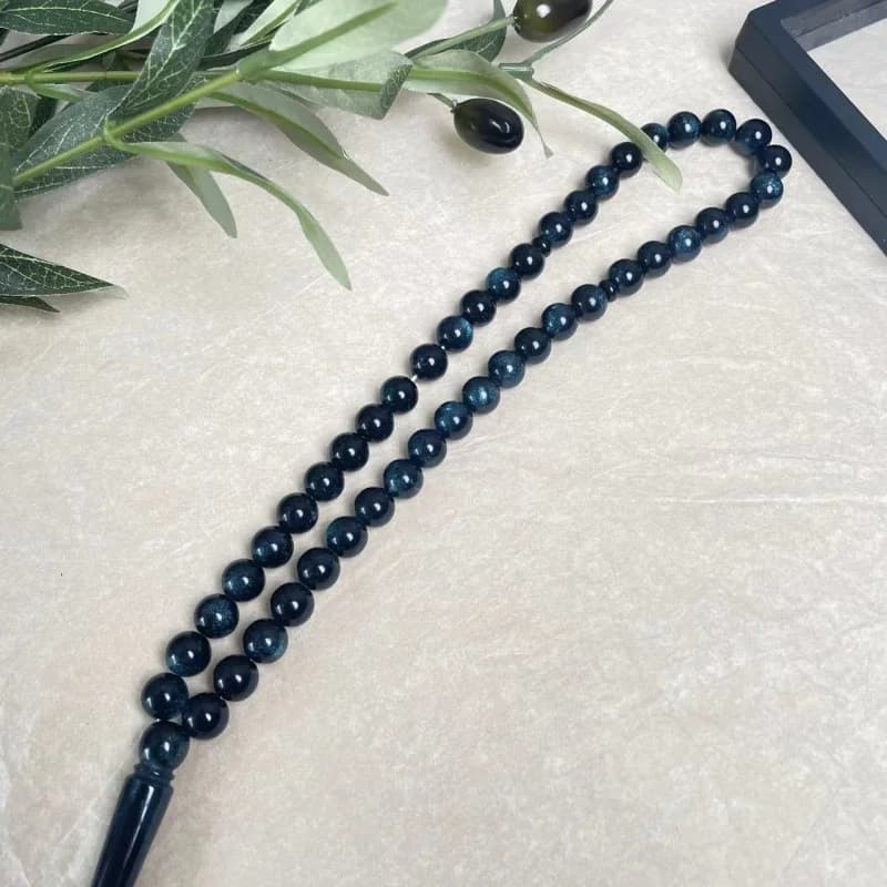 مسبحة إسلامية 10 ملم 45 أكريليك تقليد شمع العسل ضوء النجوم سوار أذن واحد TASBIH ، مسبحة صلاة في الشرق الأوسط - 3