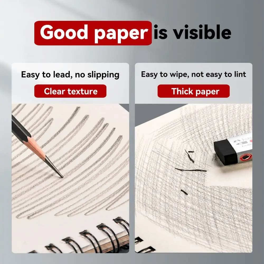 30 Sheets 8K 16K Coil Sketchbook Spiral Bound Eco-Friendly Thick Drawing Paper Acid Free A4 A5 A6 Artist Sketch Pad Oil Painting - 4