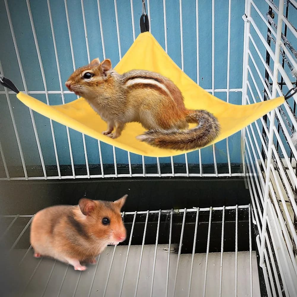 Small Pet Hammock Mouse Ferrets Guinea  Cat Hanging Bed for Cats Rodents Hammock for Hamster Pets Small Animal Hammocks - 6