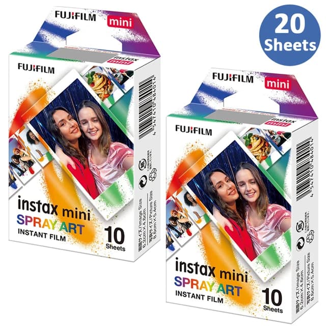 Fujifilm Instax Mini Film Instax Mini 13 Spray Art Design Film For Fuji Mini 12 41 9 SE 25 99 40 Evo 90 Instant Cameras Link 3 - 6