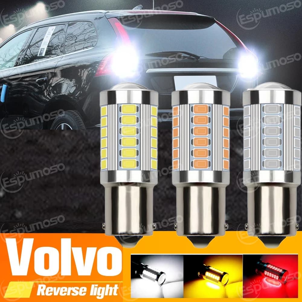 مصابيح LED خلفية P21W 7506 BA15S، مصابيح عكسية Canbus لسيارات فولفو C30 C70 S40 S60 S70 S80 V40 V50 V60 V70 XC60 XC70 XC90