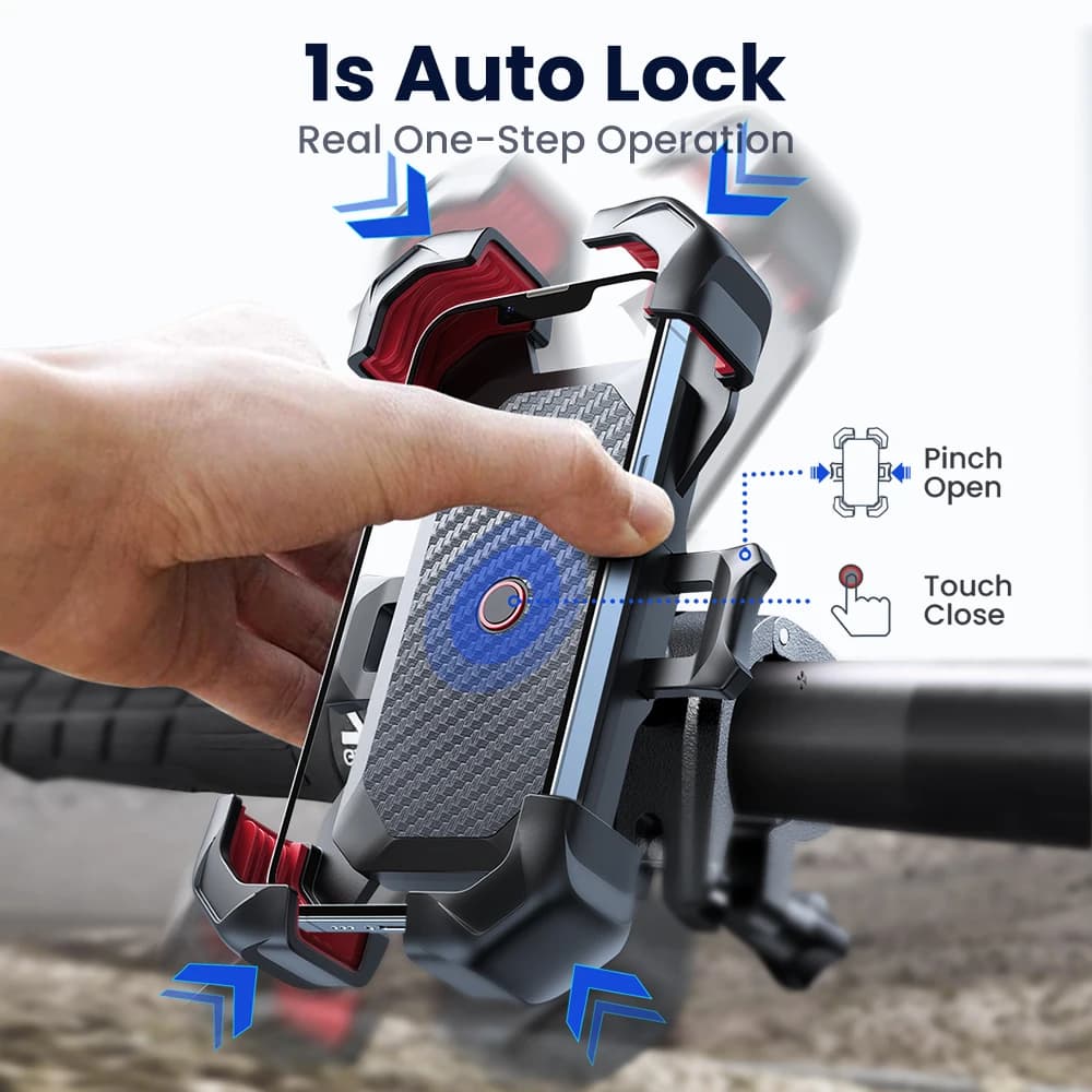 Joyroom Bike Phone Holder 360° View Universal Bicycle Phone Holder for 4.7-7 inch Mobile Phone Stand Shockproof Bracket GPS Clip - 2
