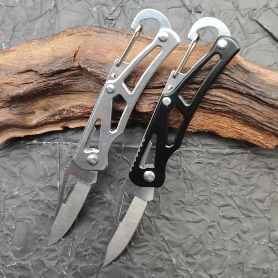 Stainless Steel Sharp Folding Blade Knife Wooden Handle Outdoor Camping Portable Pocket Fruit Cutter Keychain Knife For Survival - 5