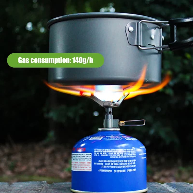 BRS Outdoor Gas Stove Mini Titanium Camping Gas Burner 25g Ultralight Stove Survival Furnace Pocket Picnic Gas Cooker BRS-3000T - 4