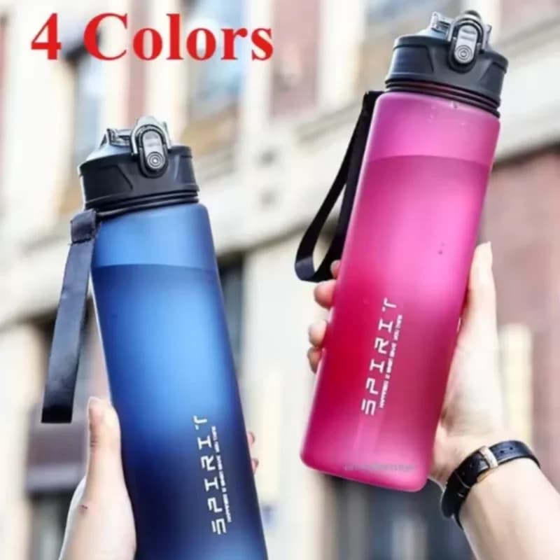750ML Leak-Proof Sports Water Bottle with Straw and Carrying Loop BPA-Free Portable Mug with Seal Lid for Fitness Camping - 2