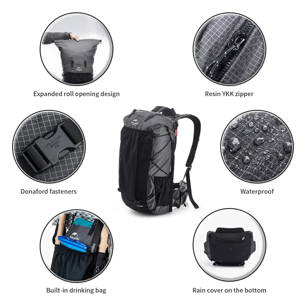 Naturehike Camping Backpack 60+5L Large Capacity Waterproof Climbing Bag Ultralight Travel Man Backpack Outdoor Hiking Backpack - 6